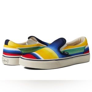 Polo Ralph Lauren Men's Keaton Striped Slip On Sneaker Ombre Stripe, Size US 10